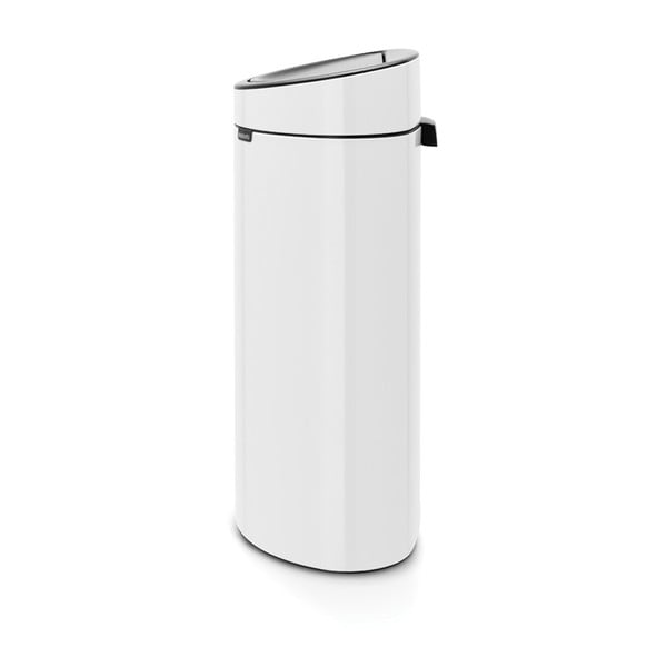 Iš plieno galima atidaryti palietus šiukšliadėžė baltos spalvos 40 l Touch Bin – Brabantia-image-2