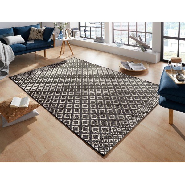 Juodos ir smėlio spalvos kilimas Zala Living Harmony, 76 x 200 cm-image-1