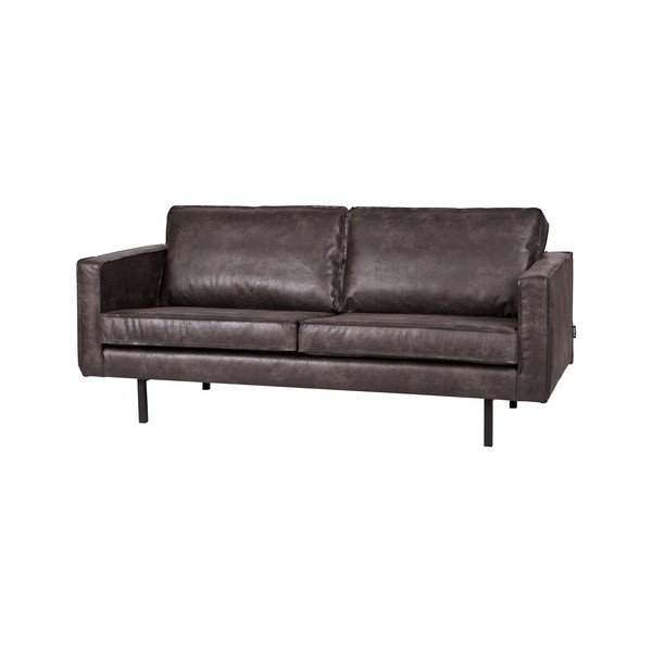 Juodos spalvos iš dirbtinės odos sofa 190 cm Rodeo – WOOOD-image-1