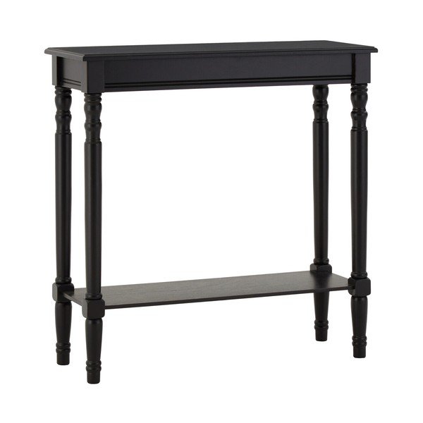 Juodos spalvos iš pušies masyvo konsolinis staliukas 30x80 cm Heritage – Premier Housewares