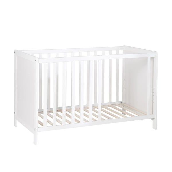 Baltos spalvos vaikiška lovelė su baldakimu 60x120 cm Stars Gray – Roba-image-4