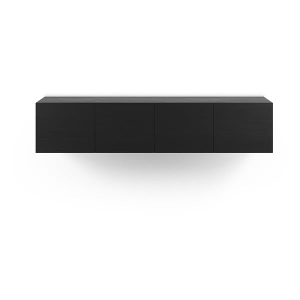 Juodos spalvos TV spintelė 180x38x35 cm Daroca – Marckeric