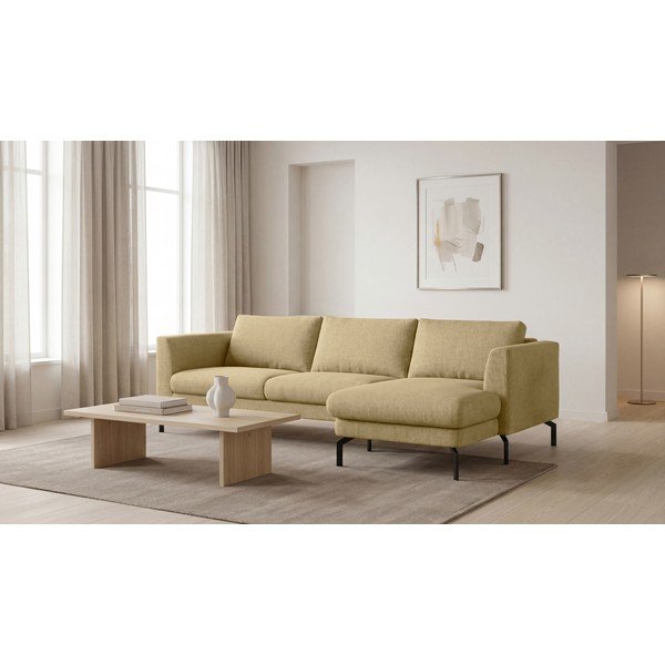 Kampinė sofa garstyčių spalvos (su dešiniuoju kampu) Gomero – Scandic-image-1