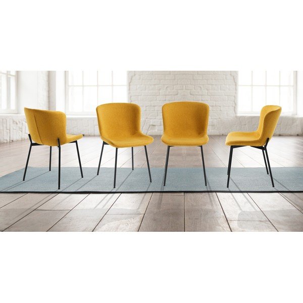 Ochros spalvos valgomojo kėdės 2 vnt. Snug – Tomasucci-image-3