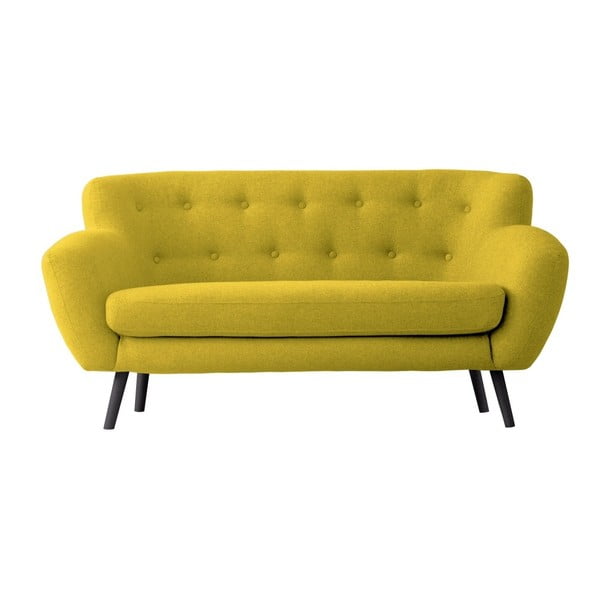 Geltona dviejų vietų sofa "Kooko Home Rock