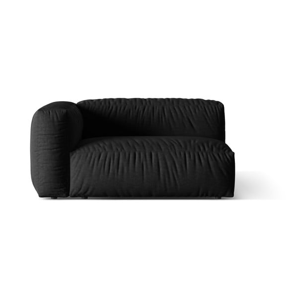 Modulinė sofos dalis juodos spalvos (su kairiuoju kampu) Martina – Micadoni Home