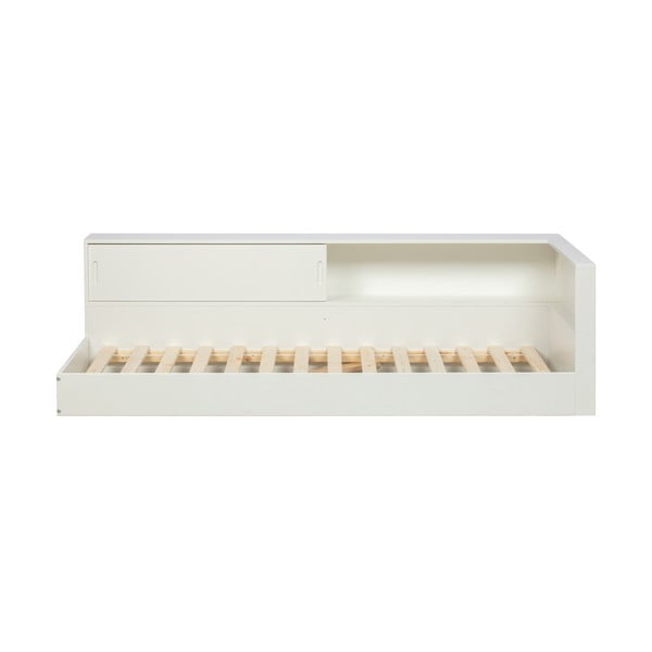 Balta viengulė lova iš pušies medienos WOOOD Connect, 90 x 200 cm-image-2