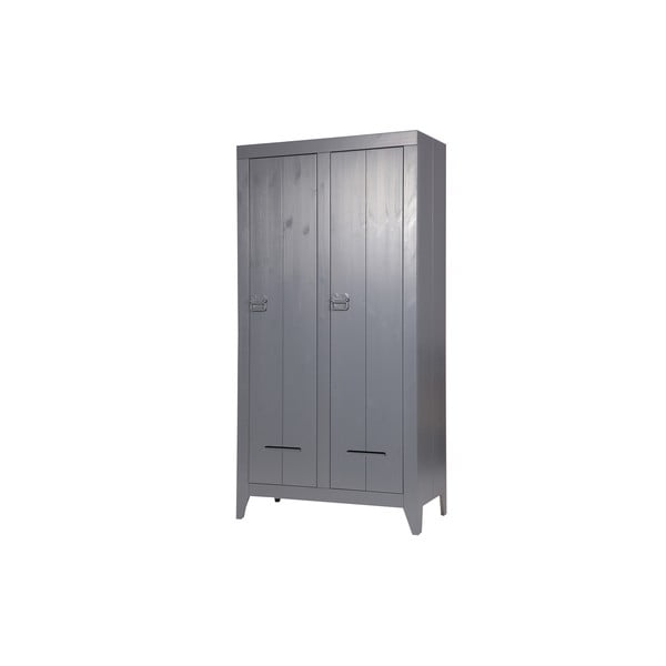 Plieninė pilka dviejų durų spinta WOOOD Kluis-image-1