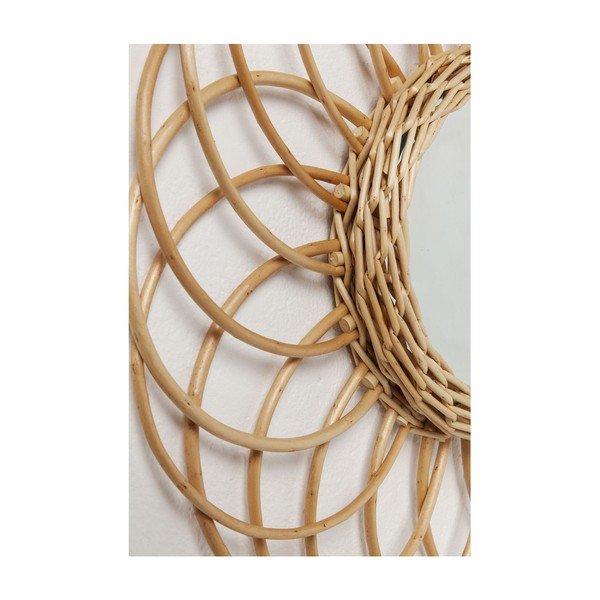 Sieninis veidrodis su rotango rėmu Kare Design Swing, Ø 34 cm-image-3