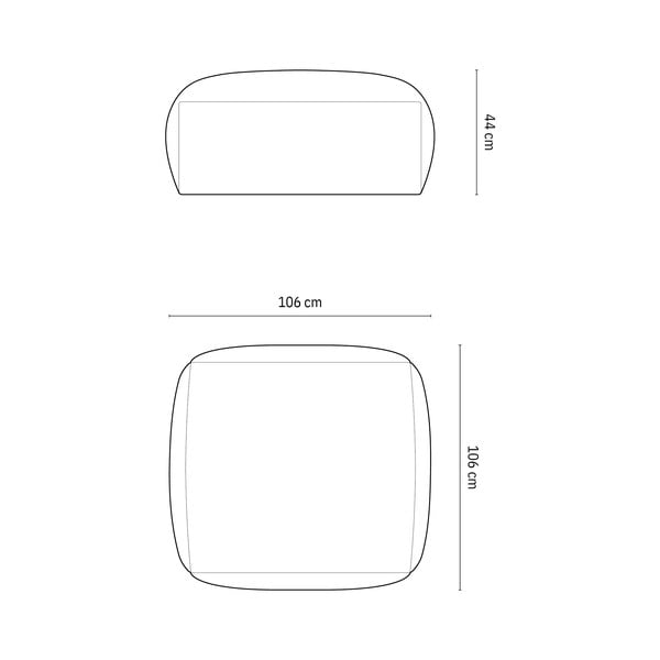 Žalios spalvos iš velveto modulinė taburetė Martina – Micadoni -image-4