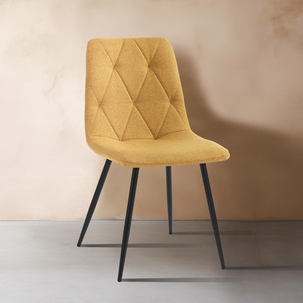 Ochros spalvos valgomojo kėdės 2 vnt. Mesh – Tomasucci-image-1