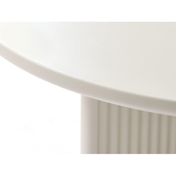 Apvalios formos kavos staliukas šviesiai pilkos spalvos ø 80 cm Palma – Unique Furniture-image-3