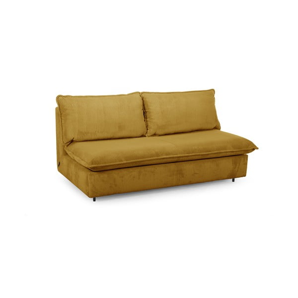 Iš kordinio velveto sulankstoma sofa geltonos spalvos 184 cm Isadora – Bobochic Paris-image-2