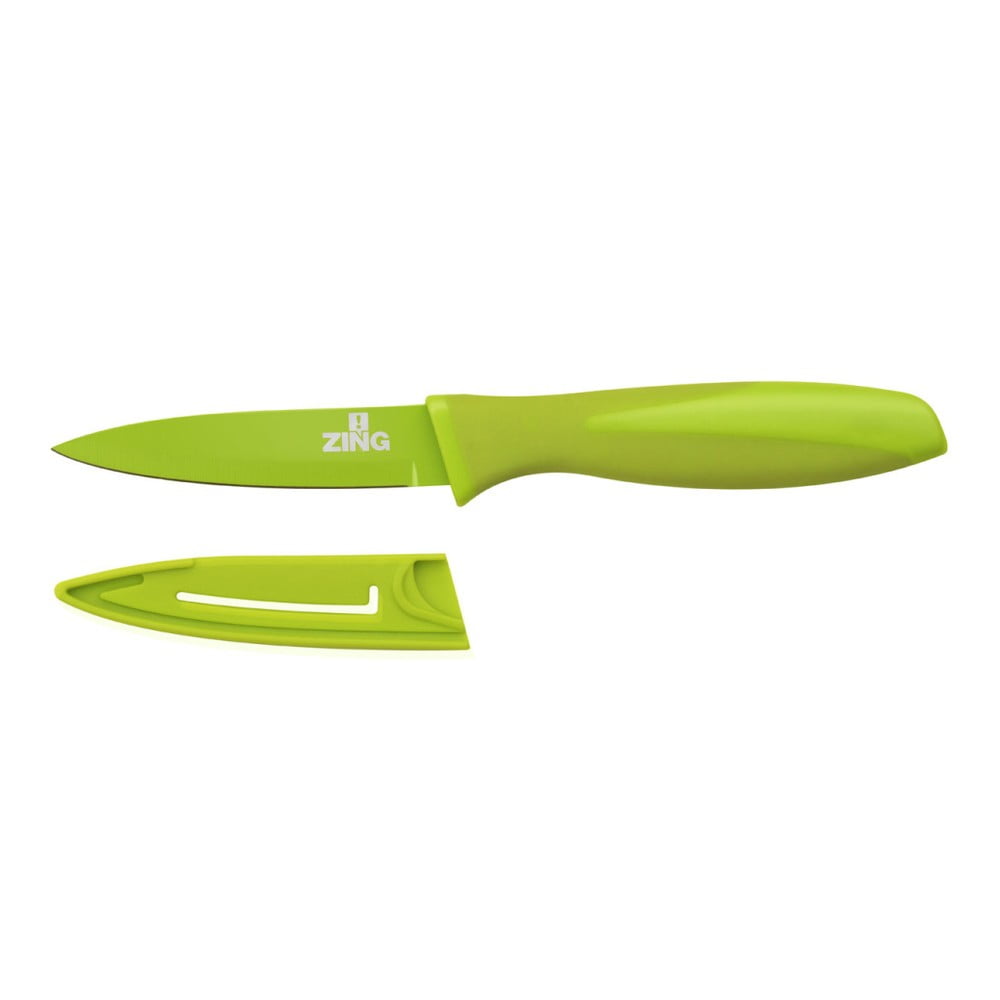 Žalios spalvos peilis su dangteliu Premier Housewares Zing, 8,9 cm