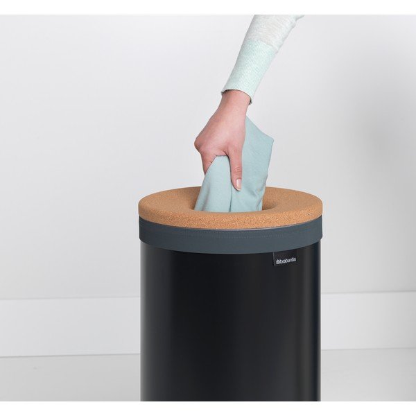 Iš metalo skalbinių krepšys matinės juodos spalvos 35 l – Brabantia-image-3