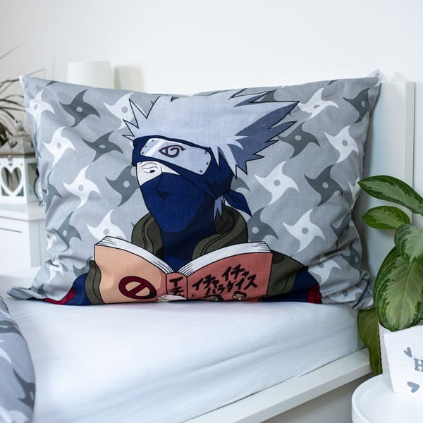 Iš medvilnės viengulė vaikiška patalynė 140x200 cm Naruto "Grey" – Jerry Fabrics-image-4