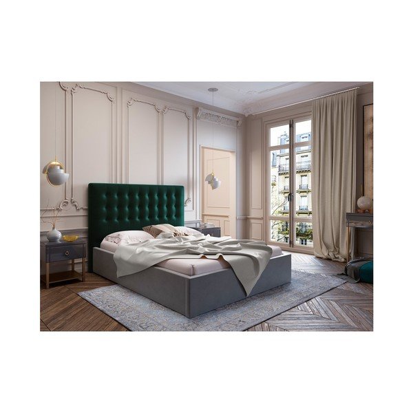Šviesiai žalios spalvos galvūgalis su aksominiu užvalkalu Windsor & Co Sofas Athena, 140 x 120 cm-image-2