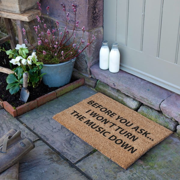 Iš kokoso pluošto grindų kilimėlis 40x60 cm Loud Music – Artsy Doormats-image-3