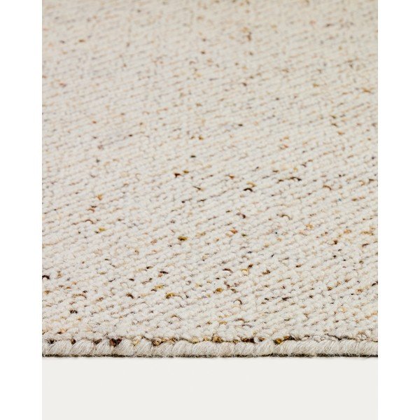 Rankų darbo kreminės spalvos iš vilnos kilimas 160x230 cm Lenuo – Kave Home-image-4