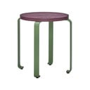 Žalia ir violetinė pelenų medžio taburetė Smile - Hübsch