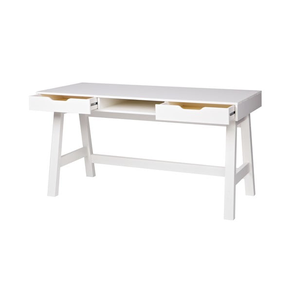 Baltas rašomasis stalas WOOOD Nikki-image-4