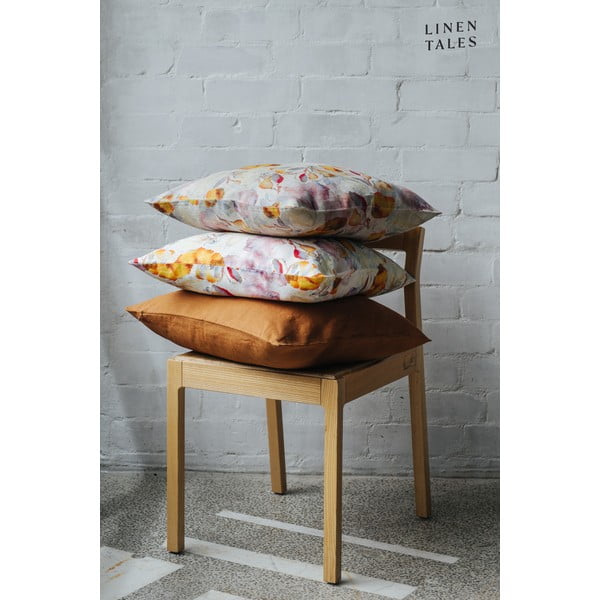 Iš lino dekoratyvinis pagalvės užvalkalas 45x45 cm Hazelnut – Linen Tales-image-3