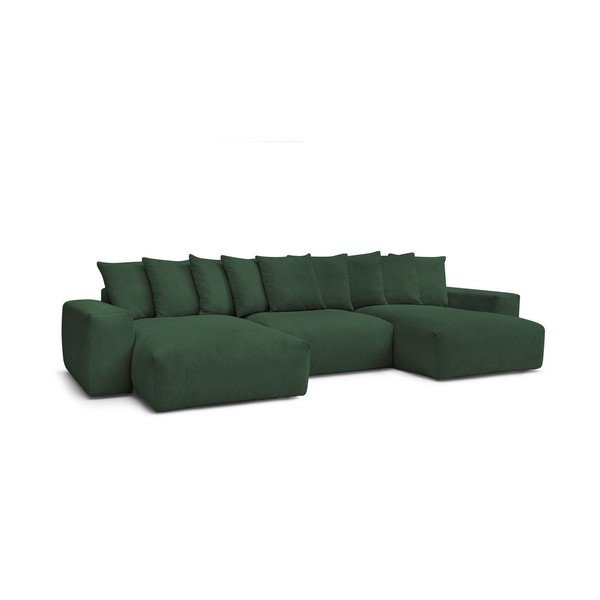 Iš kordinio velveto kampinė sofa žalios spalvos Voltaire – Bobochic Paris-image-1