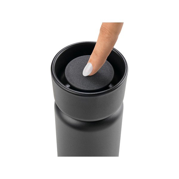 Juodos spalvos iš nerūdijančio plieno termo puodelis 400 ml Singles – Zone-image-3