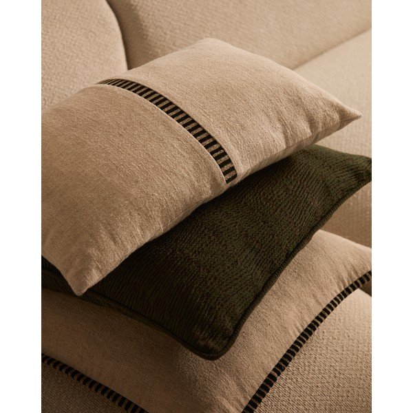 Iš lino mišinio dekoratyvinis pagalvės užvalkalas 45x45 cm Ardit – Kave Home-image-3