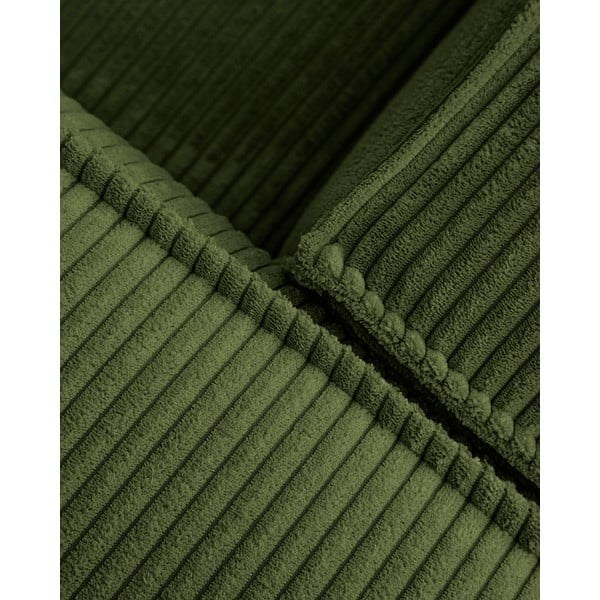 Žalios spalvos iš kordinio velveto kampinė sofa Blok – Kave Home-image-4