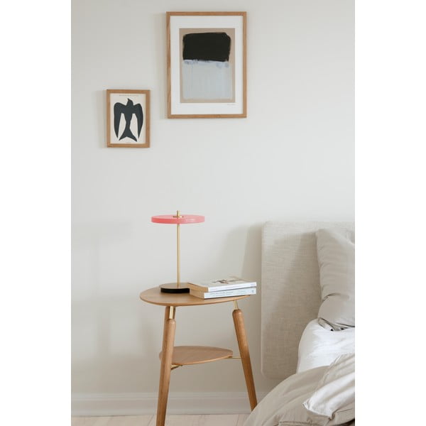 Stalinis šviestuvas rožinės spalvos LED su pritemdymo funkcija (aukštis 31 cm) su metaliniu gaubtu Asteria Move – UMAGE-image-1