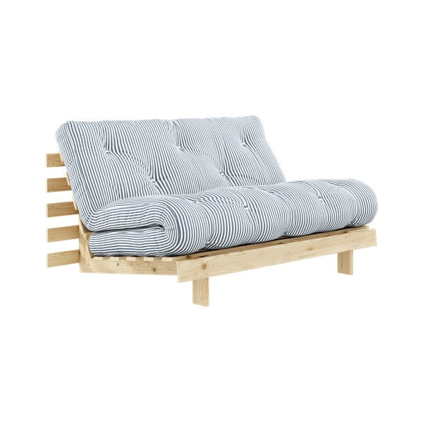 Balta/šviesiai mėlyna sofa lova 140 cm Roots - Karup Design