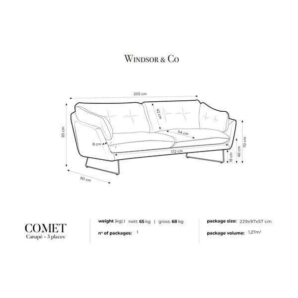Rožinė sofa Windsor & Co Sofas Comet-image-4