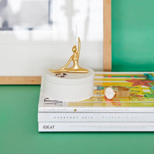 Balta porcelianinė papuošalų dėžutė Balvi Ballerina-image-1