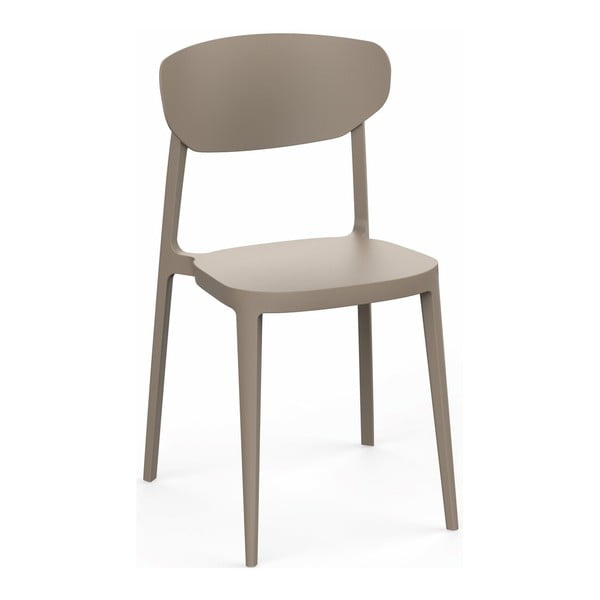 Plastikinė sodo kėdė šviesiai rudos spalvos Mare – Rojaplast