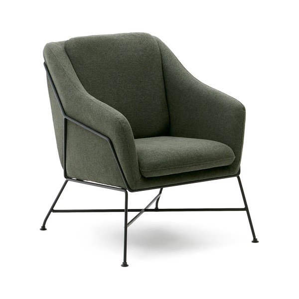 Krėslas žalios spalvos Brida – Kave Home