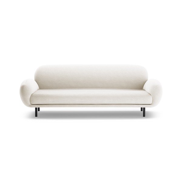Baltos spalvos iš boucle sofa 208 cm Poppy – Micadoni 