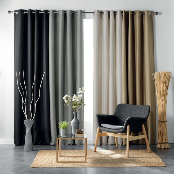 Visiškai užtemdo užuolaida rudos spalvos 135x240 cm Tissea – douceur d'intérieur-image-4