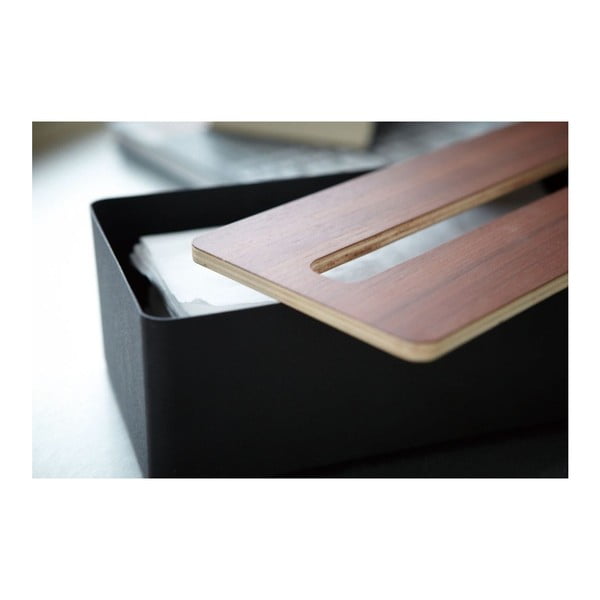 Juoda servetėlių dėžutė YAMAZAKI Tsu-image-3