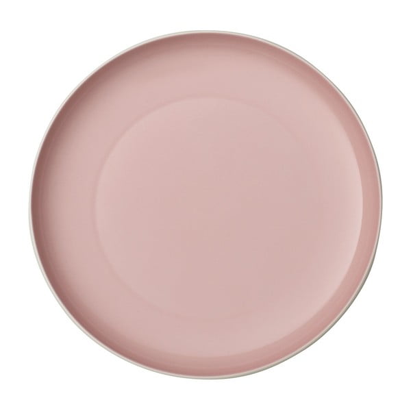 Balta ir rožinė porcelianinė lėkštė Villeroy & Boch Uni, ⌀ 24 cm
