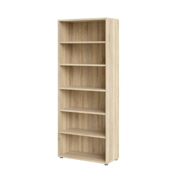 Modulinė knygų spinta natūralios spalvos iš ąžuolo 89x222 cm Prima – Tvilum-image-3