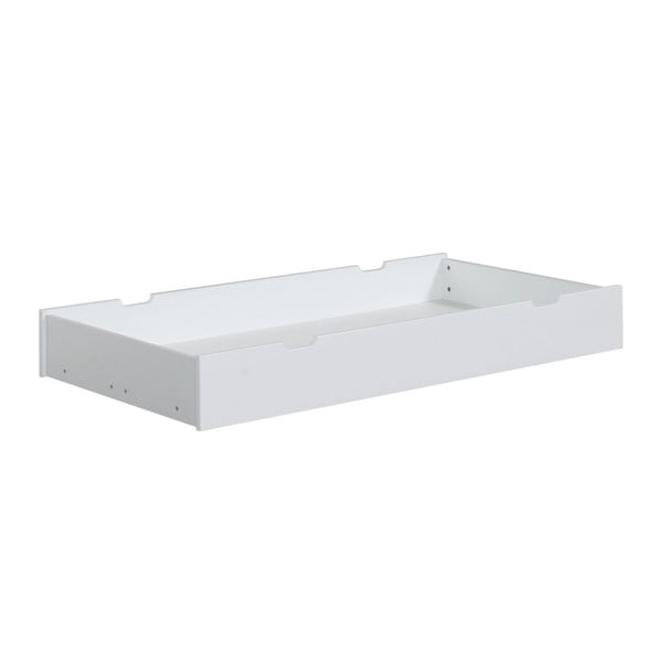 Baltas pušies masyvo stalčius po viengulė lova "Pinio ToTo", 200 x 90 cm