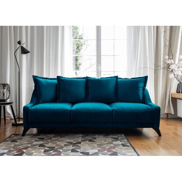 Mėlyna aksominė sofa Miuform Royal Rose-image-1