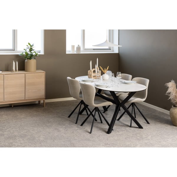 Valgomojo kėdės kreminės spalvos 2 vnt. Batilda – Actona-image-1