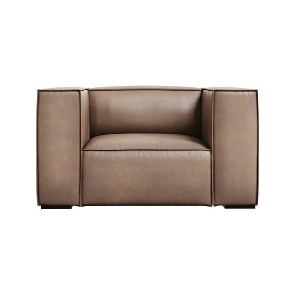 Šviesiai rudas odinis fotelis Madame - Windsor & Co Sofas