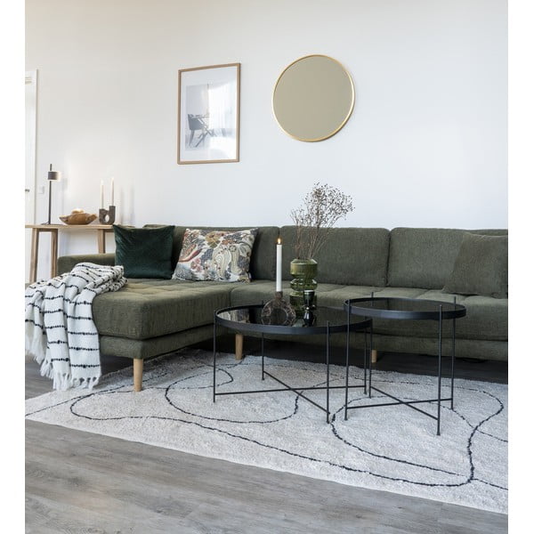 Juodas apvalus kavos staliukas ø 70 cm Venezia - House Nordic-image-1