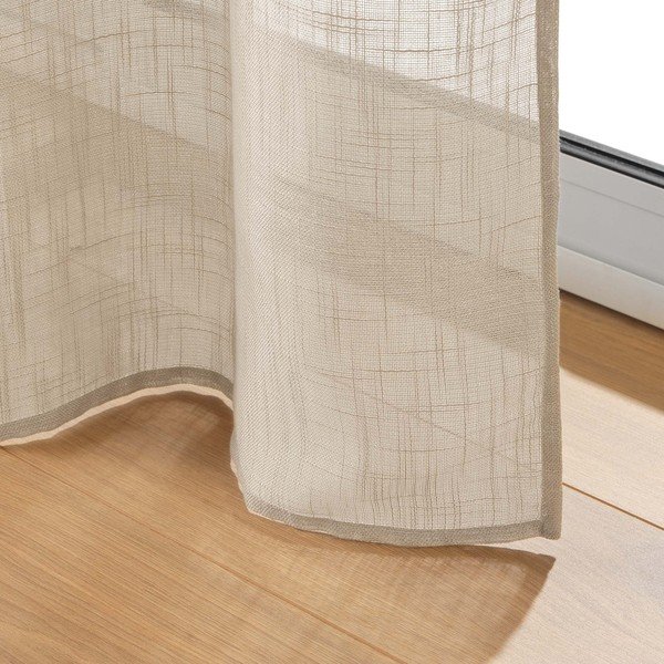 Permatoma užuolaida rudos spalvos 140x280 cm Haltona – douceur d'intérieur-image-3