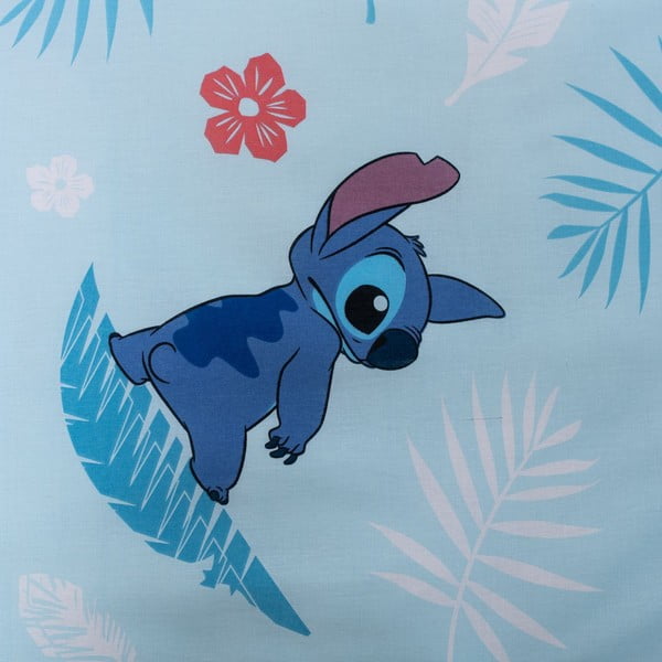 Mėlynos spalvos iš medvilnės viengulė vaikiška patalynė 140x200 cm Lilo and Stitch "Blue"  – Jerry Fabrics-image-4