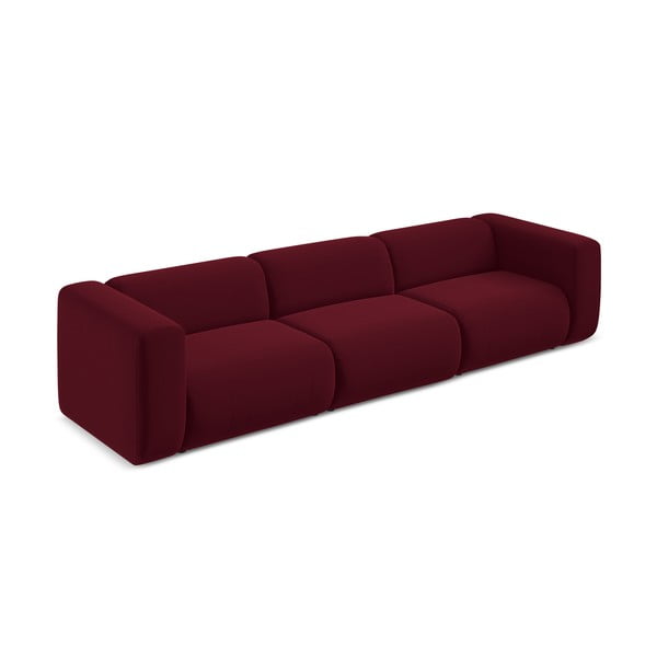 Bordo spalvos iš velveto sofa 319 cm Ekahi – Makamii-image-4