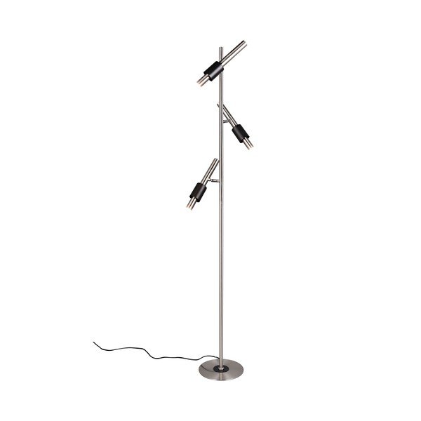 Juodos spalvos/sidabrinės spalvos pastatomas šviestuvas LED (aukštis 150 cm) Ikaris – Trio Select-image-4
